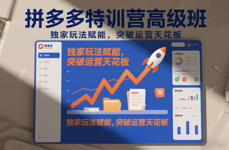 拼多多特训营高阶班，独家玩法赋能，突破运营天花板(更新26年2月)-知芽创业社