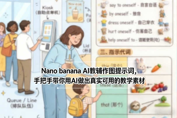 Nano banana AI教辅作图提示词，手把手带你用AI做出真实可用的教学素材-知芽创业社