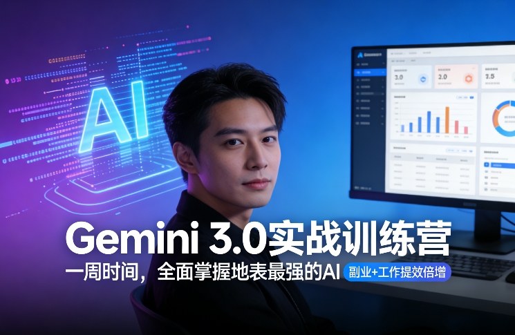 Gemini 3.0实战训练营，一周时间，全面掌握地表最强的AI，副业+工作提效倍增-知芽创业社