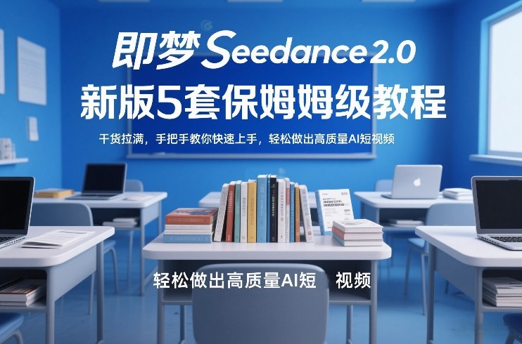 即梦Seedance2.0新版5套保姆级教程，干货拉满，手把手教你快速上手，轻松做出高质量AI短视频-知芽创业社