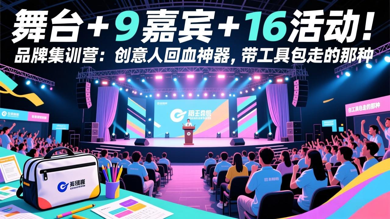 舞台 + 9 嘉宾 + 16 活动！品牌集训营：创意人回血神器，带工具包走的那种-知芽创业社