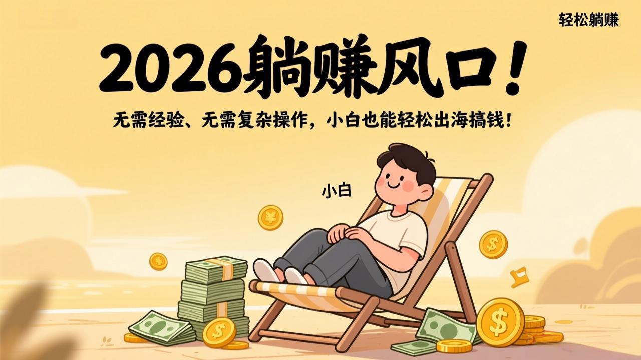 2026躺赚风口！无需经验、无需复杂操作，小白也能轻松出海搞钱！-小艾项目网