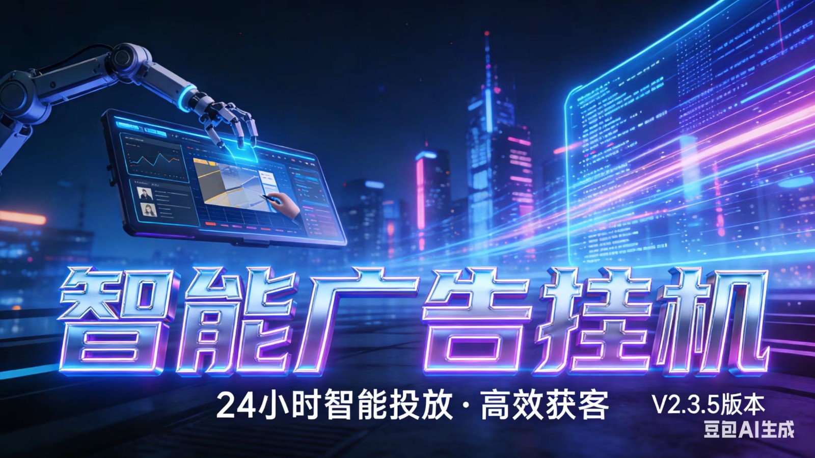AI 广告云挂机 · 全域流量变现平台-知芽创业社