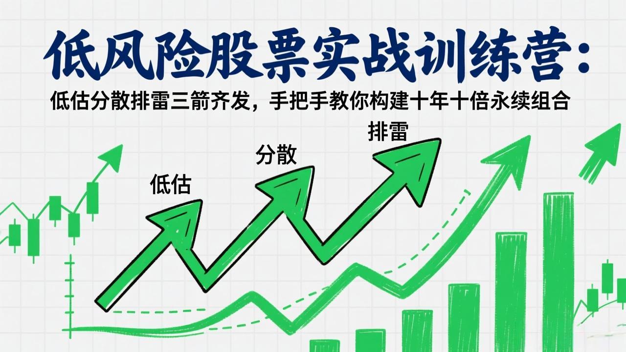 低风险股票实战训练营：低估分散排雷三箭齐发，手把手教你构建十年十倍永续组合-知芽创业社