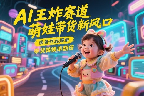 AI王炸赛道，萌娃带货新风口，条条作品爆单，带货转换率翻倍，核心逻辑拆解-知芽创业社