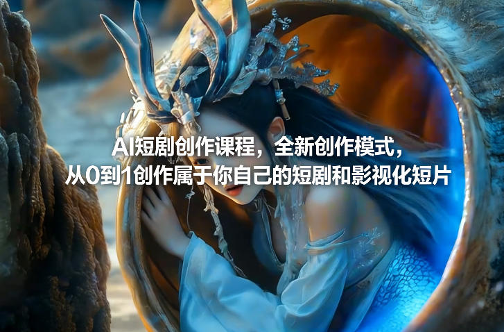 AI短剧创作课程，全新创作模式，从0到1创作属于你自己的短剧和影视化短片-知芽创业社