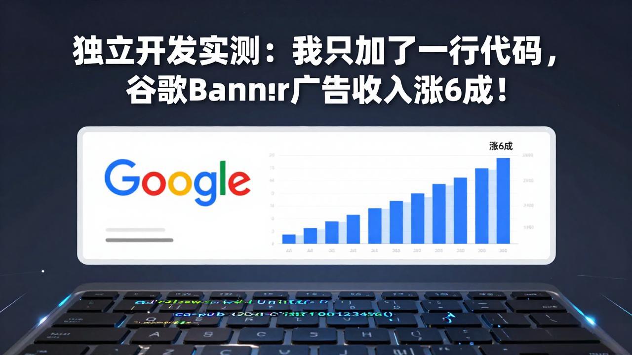 付费文章：独立开发实测：我只加了一行代码，谷歌Banner广告收入涨6成！-知芽创业社