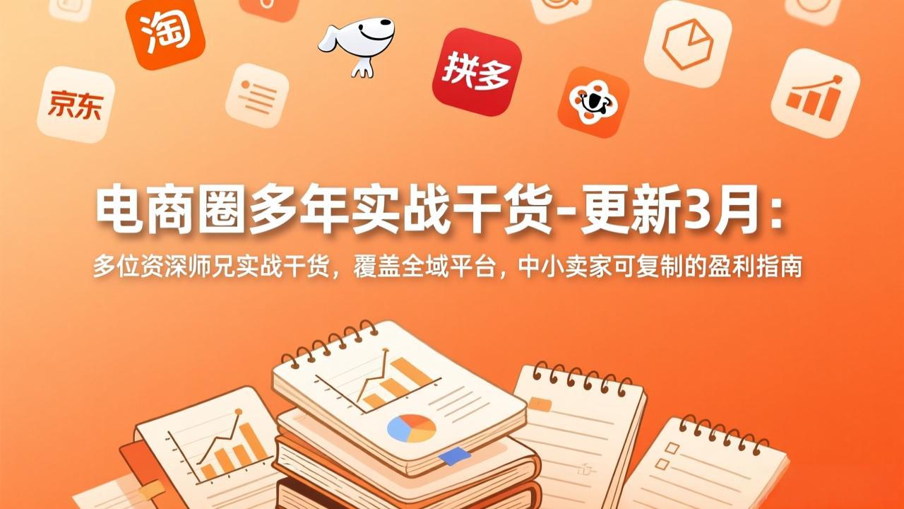 电商圈多年实战干货-更新3月：多位资深师兄实战干货，覆盖全域平台，中小卖家可复制的盈利指南-知芽创业社
