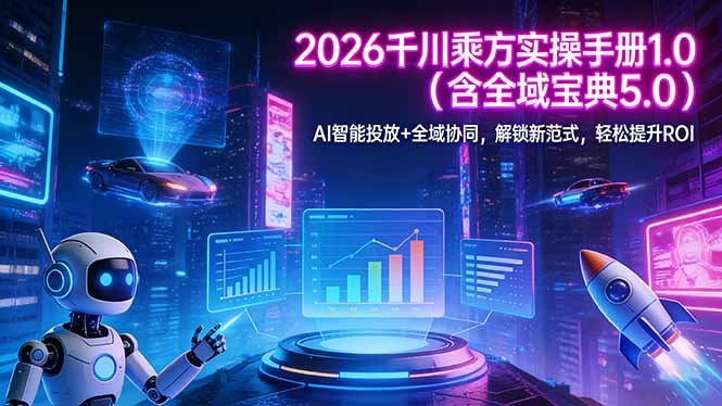 2026 千川乘方实操手册 1.0(含全域宝典 5.0-知芽创业社