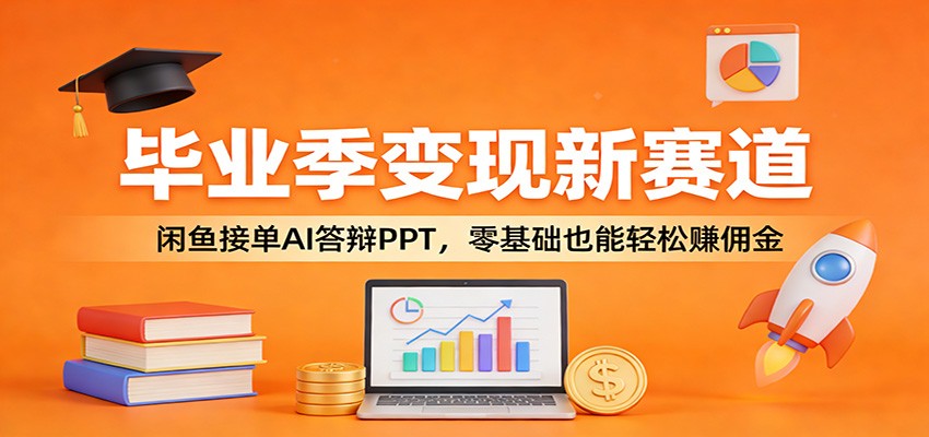 毕业季变现新赛道：闲鱼接单AI答辩PPT，零基础也能轻松赚佣金-知芽创业社
