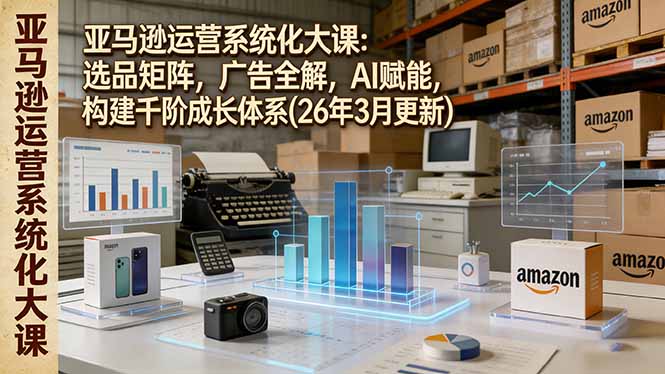 亚马逊运营系统化大课：选品矩阵，广告全解，AI赋能，构建千阶成长体系(26年3月更新-知芽创业社