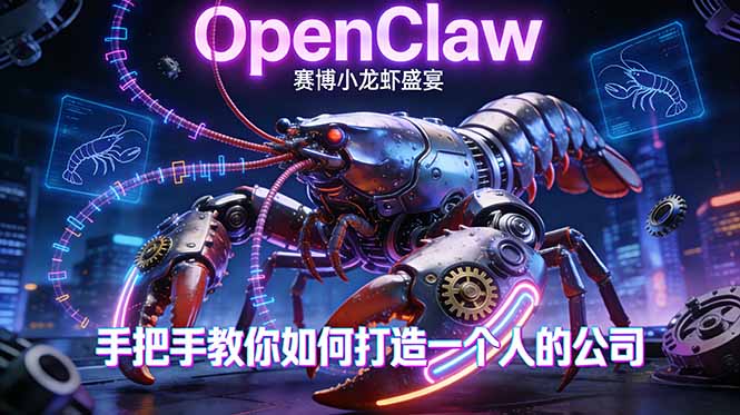 OpenClaw，小龙虾-从产品到爆款的成长之路，手把手教你如何打造一个人的公司-小艾项目网