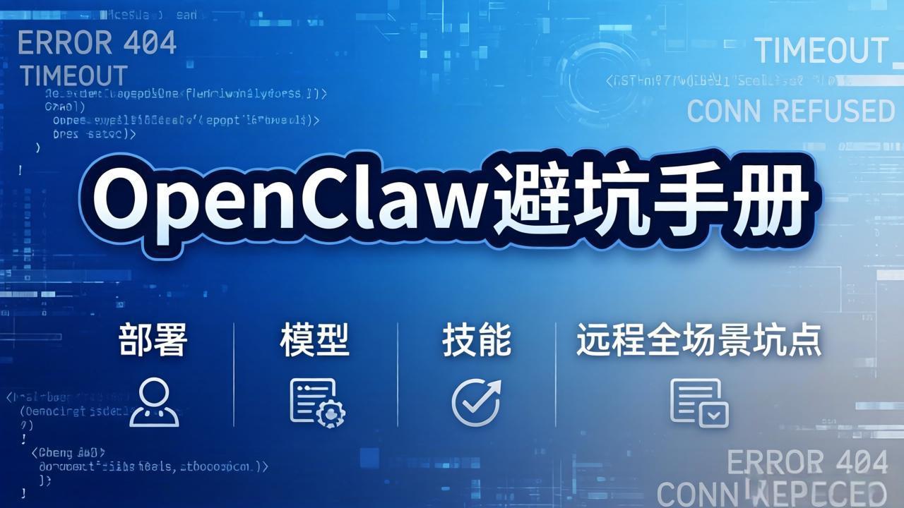 OpenClaw避坑手册：部署+模型+技能+远程全场景坑点，一次性给你说全，少走弯路-小艾项目网