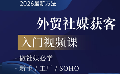 2026外贸社媒获客入门课-小艾项目网