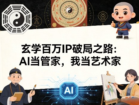 玄学百万IP破局之路：AI当管家，我当艺术家-小艾项目网
