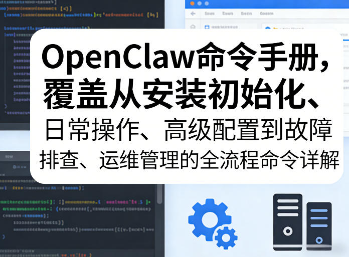 OpenClaw命令手册，覆盖从安装初始化、日常操作、高级配置到故障排查、运维管理的全流程命令详解-小艾项目网