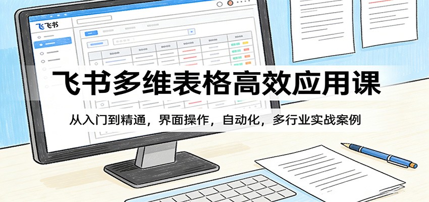 飞书多维表格高效应用课：从入门到精通，界面操作，自动化，多行业实战案例-小艾项目网