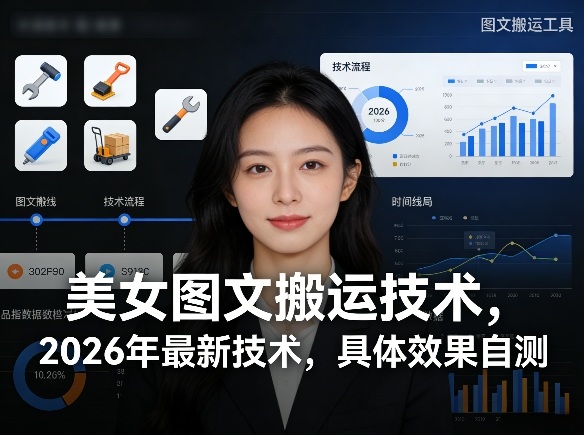美女图文搬运技术，2026年最新技术，具体效果自测-小艾项目网