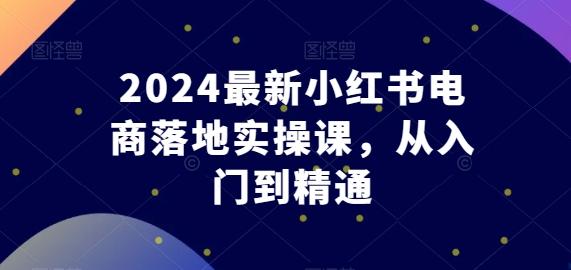 2024最新小红书电商落地实操课，从入门到精通-知芽创业社