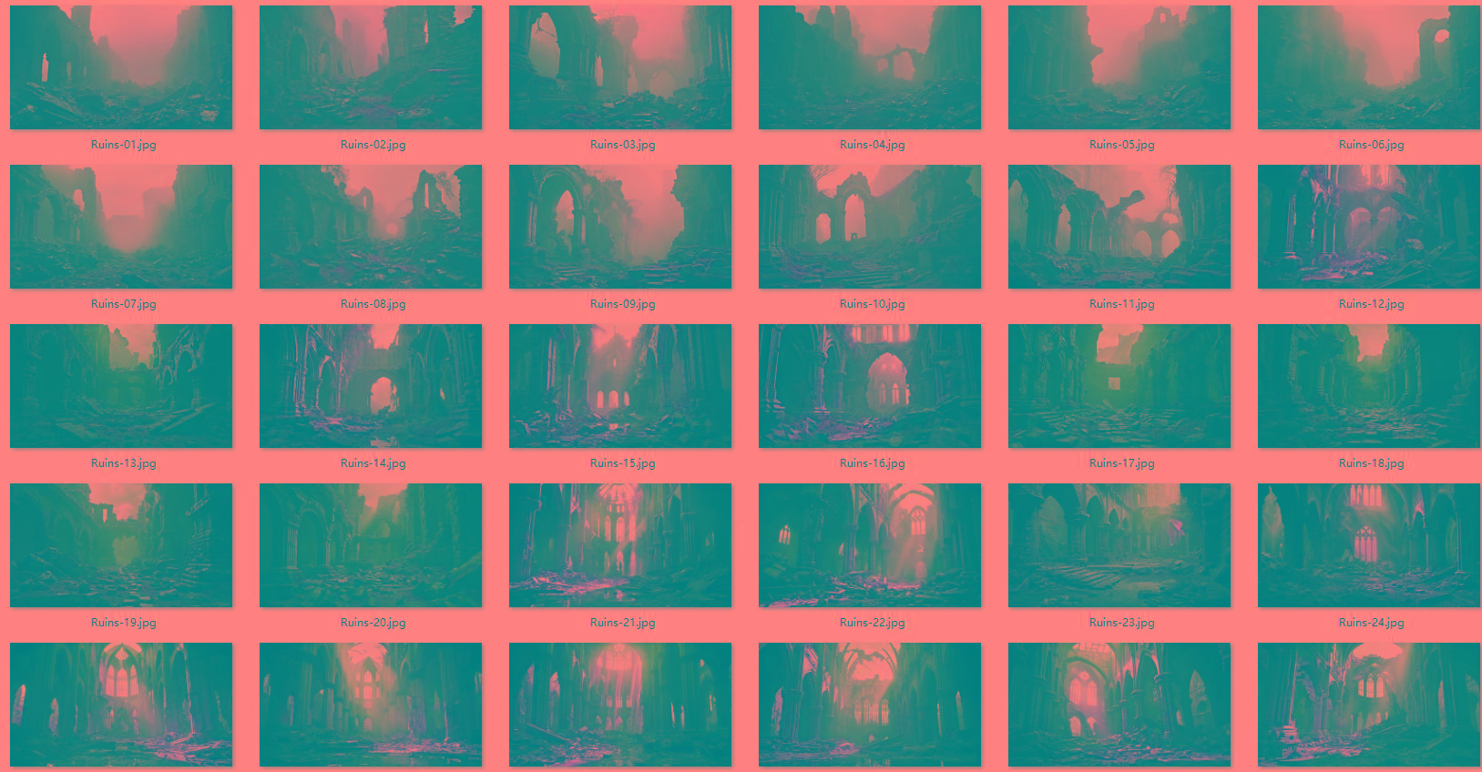 1600张科幻外星恐怖战争废墟环境背景 5K高清图片素材-知芽创业社