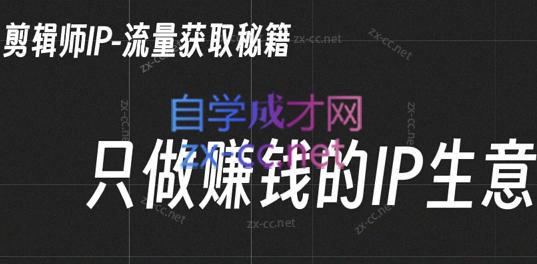小钱老师·剪辑师个人ip流量思维与运营策略课-知芽创业社