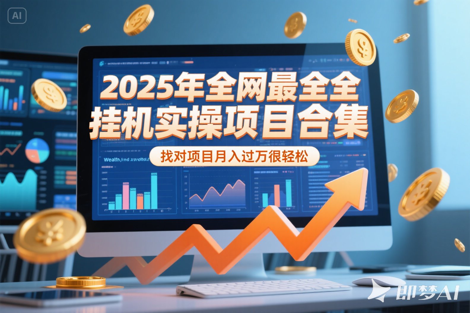 2025年挂机实操项目实操演练，挂机类型，AI直播类型，轻资产创业类型...-知芽创业社