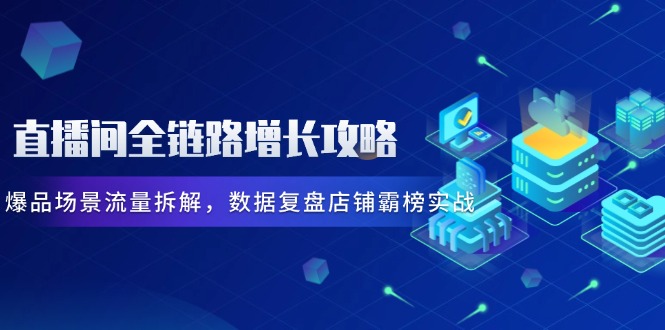 直播间全链路增长攻略，爆品场景流量拆解，数据复盘店铺霸榜实战-小艾项目网