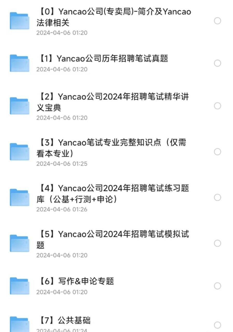 烟草事业单位历年真题资料包-知芽创业社