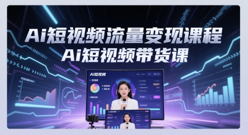 Ai短视频流量变现课程，Ai短视频带货课-知芽创业社