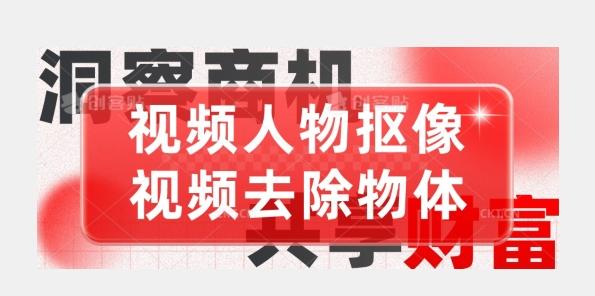 【超强视频处理工具】视频人物抠像+视频去除物体-知芽创业社