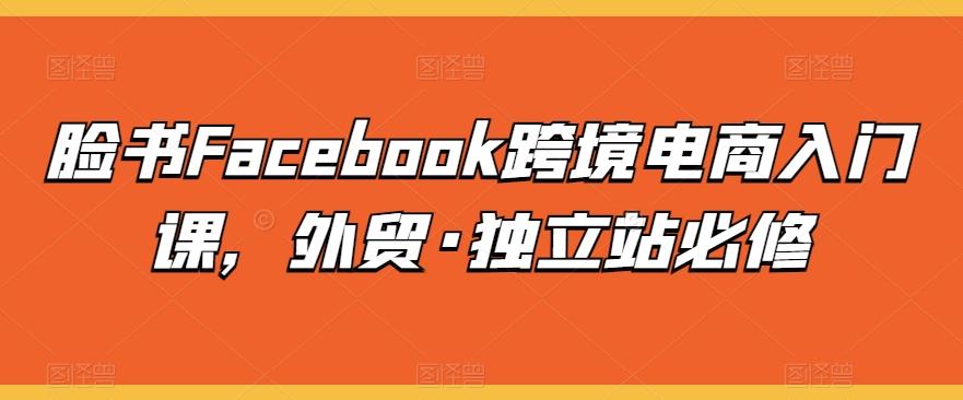 脸书Facebook跨境电商入门课，外贸·独立站必修-知芽创业社