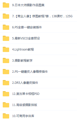 某宝买的杂乱PS LR教程预设摄影-知芽创业社
