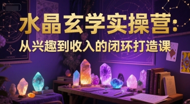 水晶玄学实操营：从兴趣到收入的闭环打造课-知芽创业社