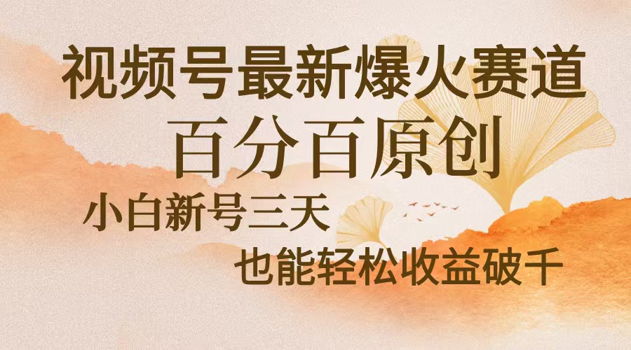 视频号最新爆火赛道，中老年粉深信不疑，百分百原创，新号三天收益轻松…-知芽创业社