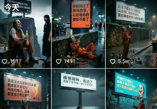 一条视频竟然15W赞！用AI制作小丑自嘲扎心文案视频，当下非常火爆的短视频流量神器-知芽创业社