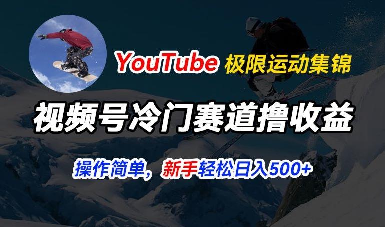视频号冷门赛道撸收益，YouTube搬运极限运动集锦，暴力起号，操作简单流量高，轻松日入5张【揭秘】-知芽创业社