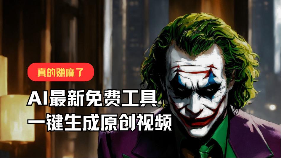 最新免费AI工具，一键生成原创视频，佛系搬运，轻松月入10000+！-知芽创业社