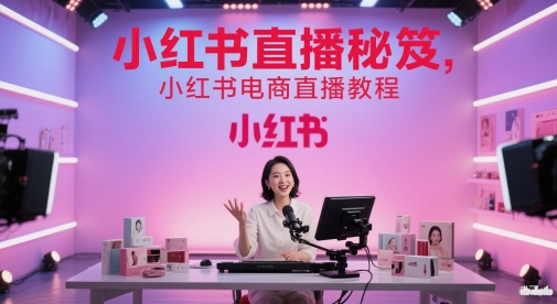 小红书直播秘笈，小红书电商直播教程-小艾项目网
