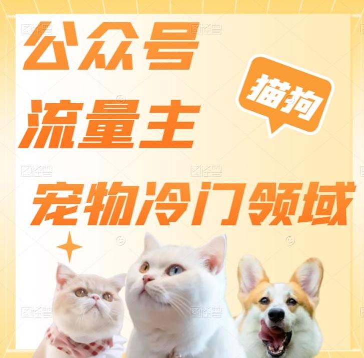 公众号流量主，萌宠冷门领域，单日收益2000+，简单暴力掘金，矩阵操作，无限放大收益！-知芽创业社