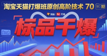 淘宝天猫打爆班原创高阶技术第70期：标品干爆-知芽创业社