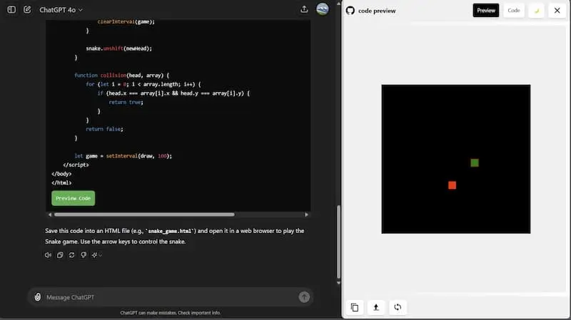 ChatGPT Code Preview｜AI编程预览工具-知芽创业社