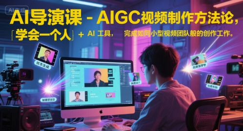 AI导演课-AIGC视频制作方法论，学会一个人+AI工具，完成如同小型视频团队般的创作工作，实现导演梦-知芽创业社