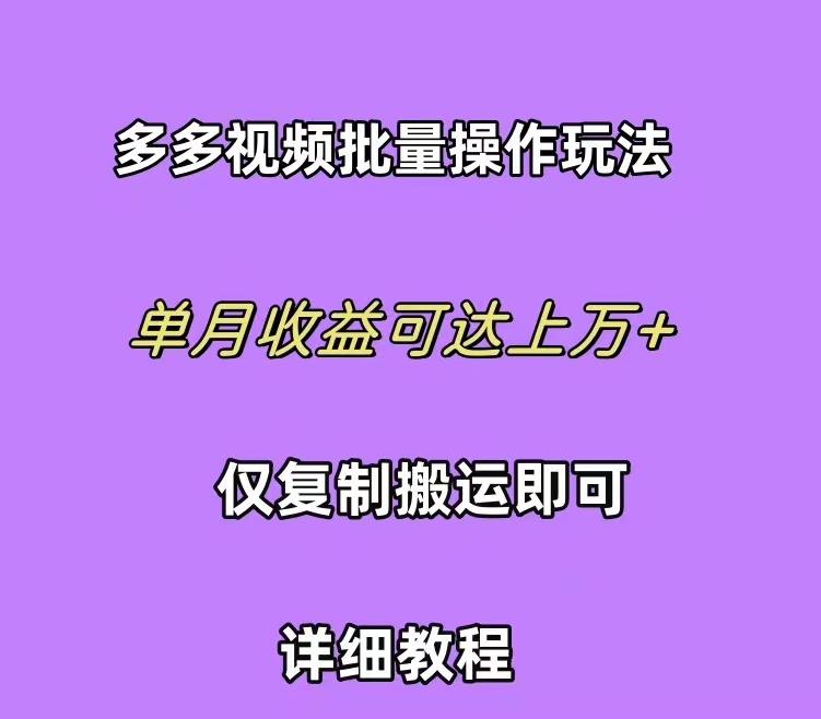 (10029期)拼多多视频带货快速过爆款选品教程 每天轻轻松松赚取三位数佣金 小白必…-知芽创业社