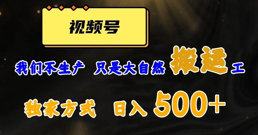 视频号轻松搬运日赚500+，一个1分钟1条原创视频【揭秘】-知芽创业社