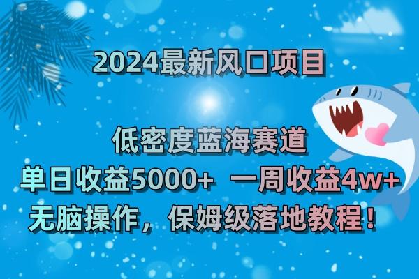 (8545期)2024最新风口项目 低密度蓝海赛道，日收益5000+周收益4w+ 无脑操作，保…-知芽创业社