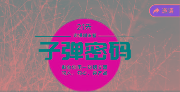 《子弹密码训练营》-用一句话文案勾人勾心卖产品，21天学到顶尖文案大师策略和技巧-知芽创业社
