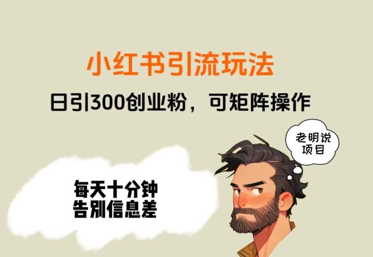 靠小红书视频日印300粉，两分钟一个视频轻松矩阵-知芽创业社
