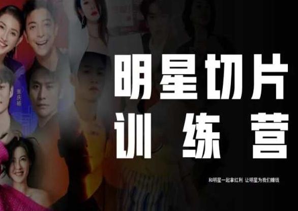 王子·明星切片线上训练营（2023），和明星一起拿红利，让明星为我们赚钱-知芽创业社