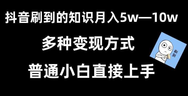 抖音刷到的知识，每天只需2小时，日入2000+，暴力变现，普通小白直接上手【揭秘】-知芽创业社