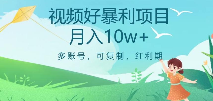 视频号暴利项目，多账号，可复制，红利期，月入10w+【揭秘】-知芽创业社